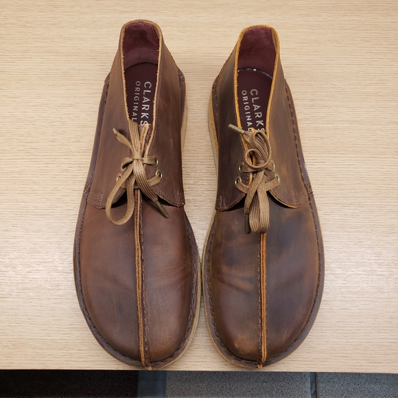 Clarks Originals Desert Trek Beeswax Leather right 11½ left 10½ - Picture 4 of 8
